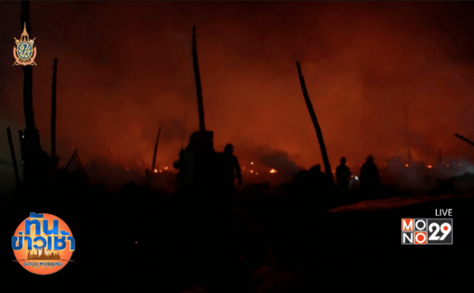 เพลิงเผาวอดแคมป์คนงาน ย่านดอนเมือง