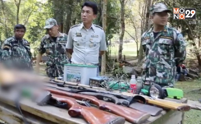 เจ้าหน้าที่อุทยานเขาแหลมจับพรานข้ามชาติล่านกเงือก