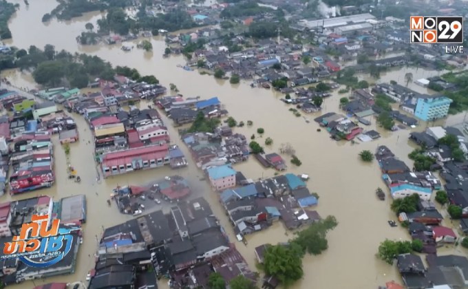 น้ำป่าไหลบ่าเข้าท่วม 3 ตำบล จ.นราธิวาส