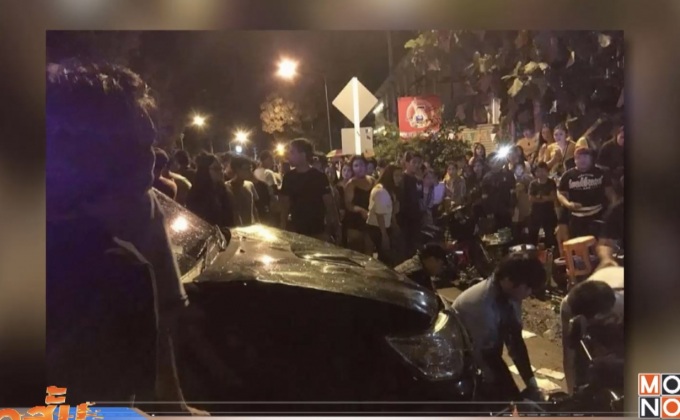 กระบะพุ่งชนร้านเหล้าเจ็บนับ 10 ราย