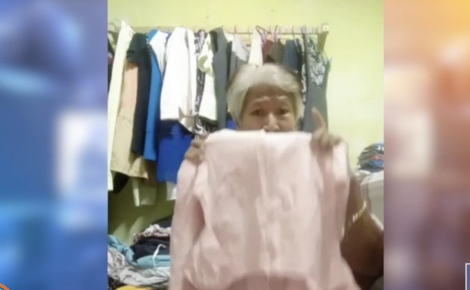 ยายสู้ชีวิต! ไลฟ์ขายเสื้อผ้าราคาถูกสู้โควิด