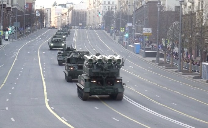 รัสเซียซ้อมขบวนพาเหรดเตรียมฉลองวันแห่งชัยชนะ