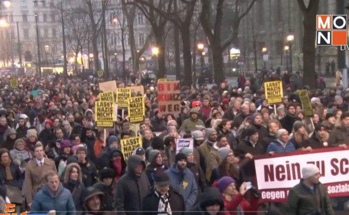 ออสเตรียเดินขบวนให้ยุโรปคว่ำบาตรฝ่ายขวาของรัฐบาล