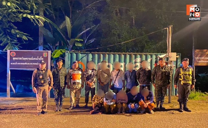 ทหาร ฉก.ลาดหญ้า กกล.สุรสีห์ ร่วมหน่วยงานความมั่นคง ซีลชายแดน จับขบวนการขนแรงงานต่างด้าว