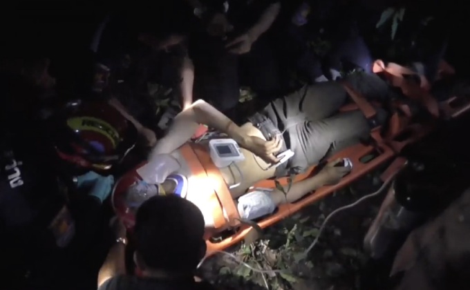 พารามอเตอร์ตกค้นหาร่วม 3 ชม.พบผู้บาดเจ็บ