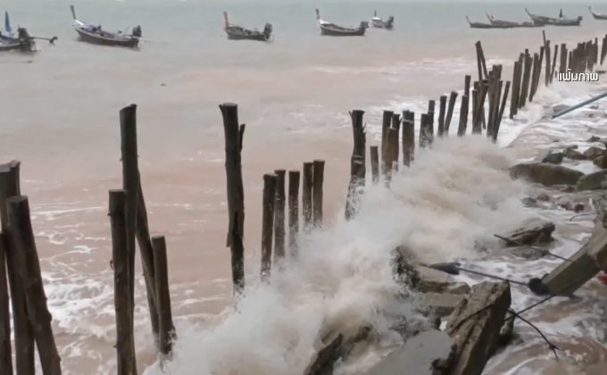 คลื่นซัดชายฝั่งอันดามันบ้านเรือนเสียหายกว่า 50 หลัง