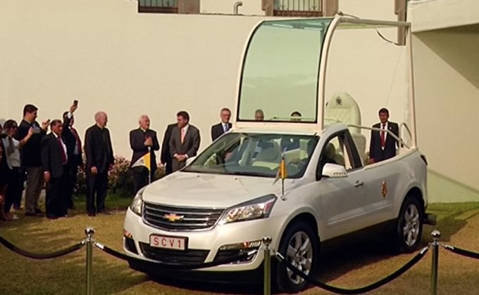 เปรูเปิดตัวรถโมบายสำหรับโป๊บฟรานซิส