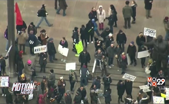 ประท้วงผู้นำในสหรัฐฯอย่างต่อเนื่อง