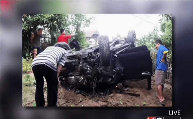 รถยนต์ รมช.ศึกษาประสบอุบัติเหตุ