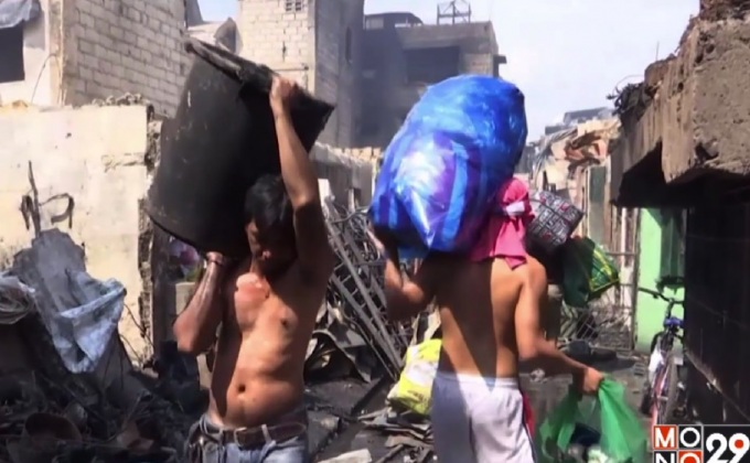 ไฟไหม้ชุมชนในกรุงมะนิลา 15,000 คนไร้ที่อยู่อาศัย