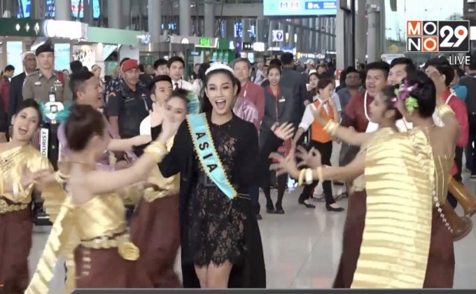 ต้อนรับอบอุ่น! “นิโคลีน” รอง 1 มิสเวิลด์ 2018 กลับถึงไทย