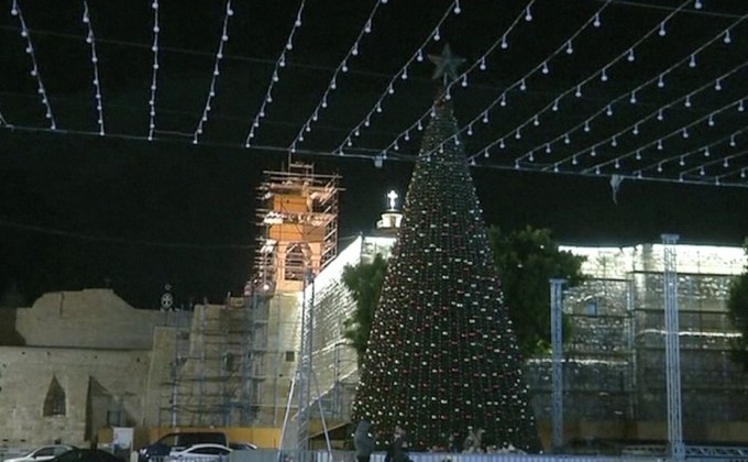 ​ปาเลสไตน์ดับไฟต้นคริสต์มาสประท้วงสหรัฐฯ