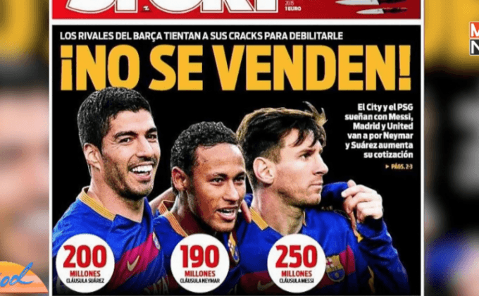 บาร์ซ่าปักป้ายฉีกสัญญา MSN 2.5 หมื่นล้าน