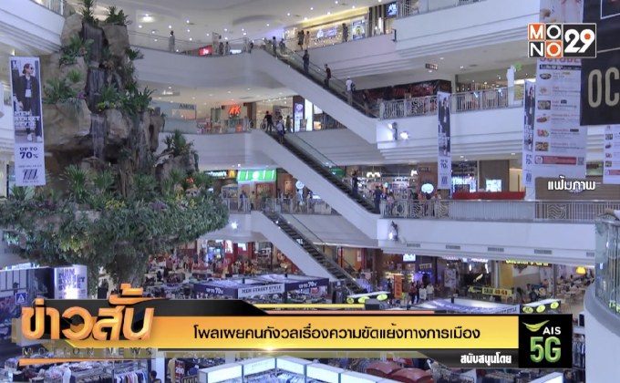 โพลเผยคนกังวลเรื่องความขัดแย้งทางการเมือง