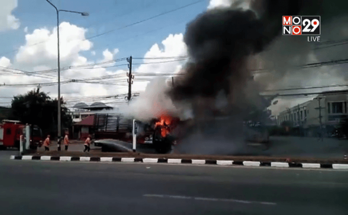 ไฟไหม้รถบรรทุกสินค้า จ.นครศรีธรรมราช