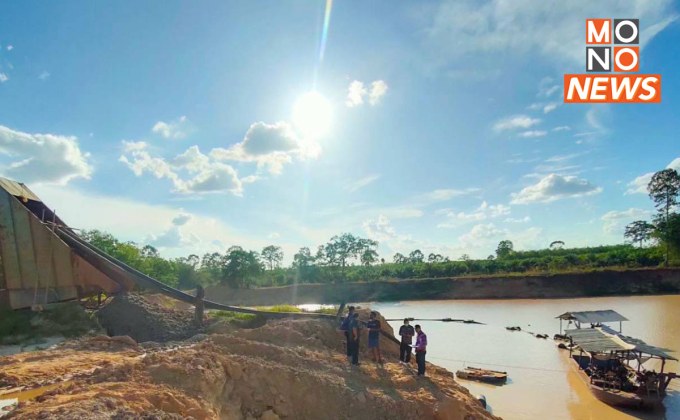 ตำรวจจับกุมบริษัทดูดทรายฝ่าฝืนคำสั่งหยุดประกอบกิจการ