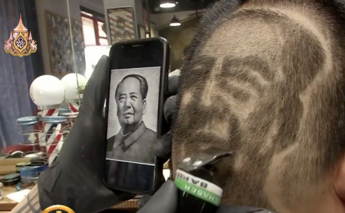 ช่างชาวจีนตกแต่งทรงผมเป็นรูปใบหน้าคนดัง