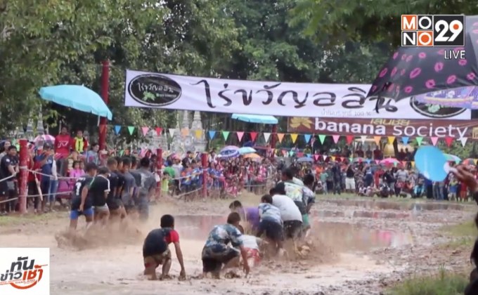 ประเพณีแข่งขันเรือบก วัดเนินกุ่ม จ.พิษณุโลก