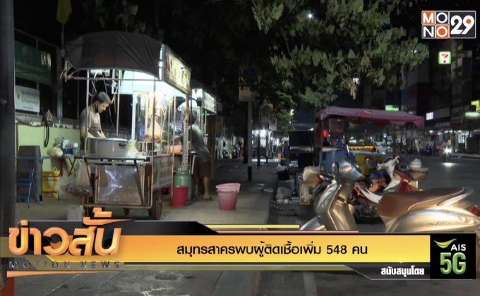 สมุทรสาครพบผู้ติดเชื้อเพิ่ม 548 คน