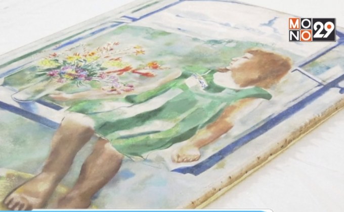 ศิลปินดังวาดภาพศิลปะบนผ้าปูโต๊ะ