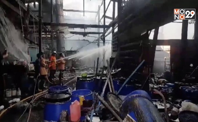 ไฟไหม้โรงฟอกหนัง จ.สมุทรปราการ