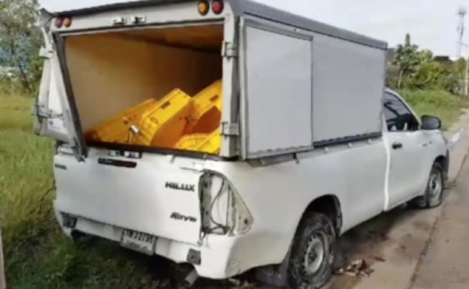 กระบะชนตำรวจเมืองแกลงขณะปฎิบัติหน้าที่เสียชีวิต