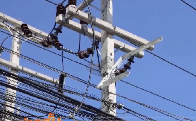 ไฟฟ้าช็อตคนงานซ่อมบำรุงระบบไฟฟ้า จ.ชลบุรี