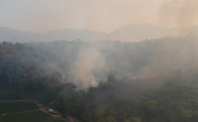 ไฟป่าดอยหลวง จ.พะเยา เสียหายกว่า 100 ไร่