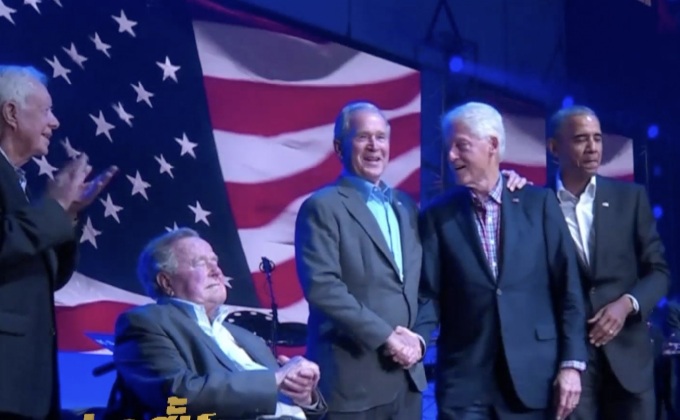 5 อดีตผู้นำสหรัฐฯ ร่วมคอนเสิร์ตเพื่อผู้ประสบภัยเฮอร์ริเคน