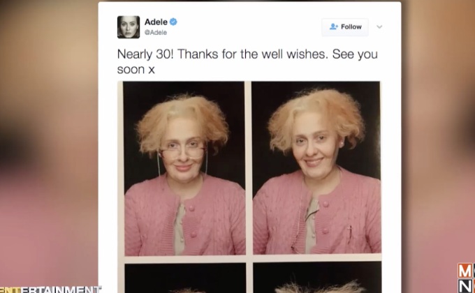 “อะเดล” ฉลองวันเกิด 29 ปี แต่งเป็นคุณยายสูงวัย