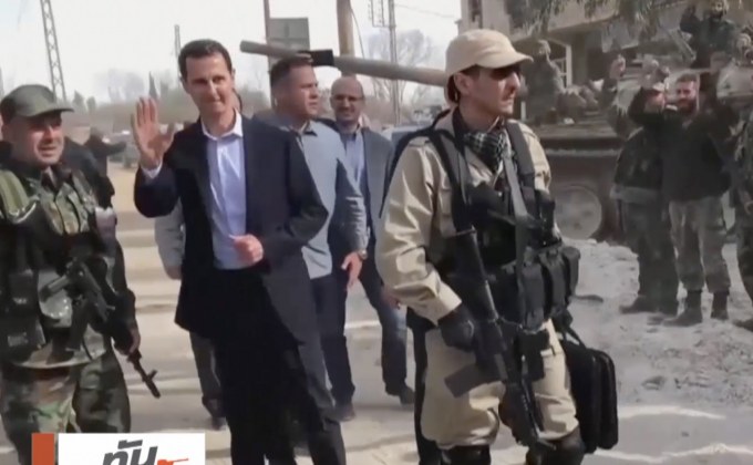 ซีเรียปล่อยคลิปผู้นำขับรถเยี่ยมทหาร