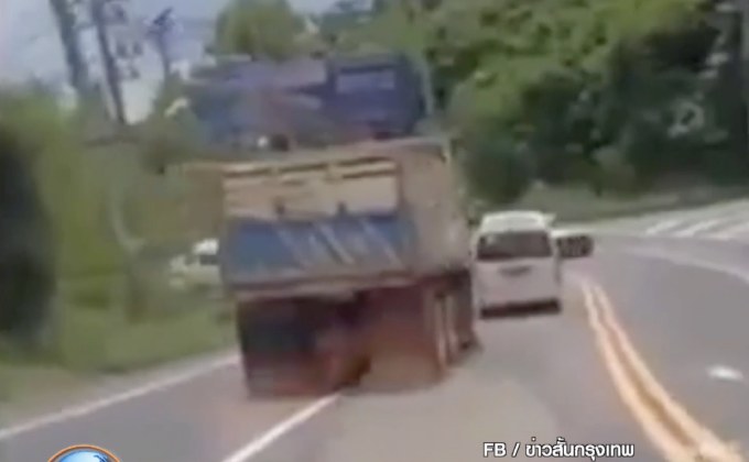 ติดตามตัวสิบล้อหัวร้อนขับไล่บี้รถตู้ ทุบรถพัง