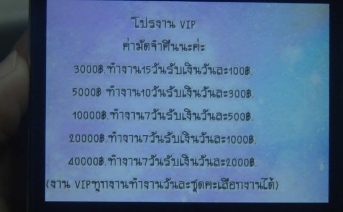 เหยื่อร้องเรียนถูกหลอกลงทุนรับงานไปทำที่บ้าน