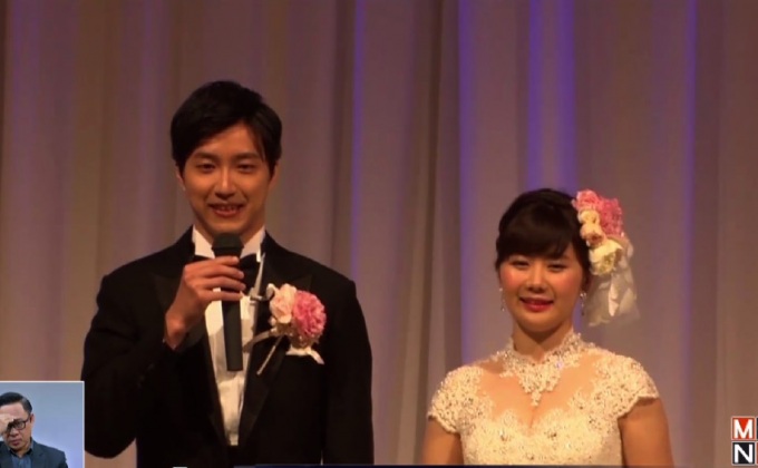 นักปิงปองญี่ปุ่นจูงมือแฟนหนุ่มไต้หวันเข้าพิธีแต่งงาน