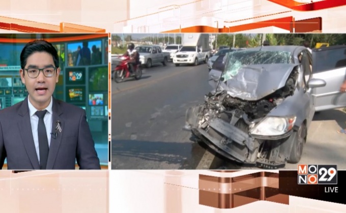 นักท่องเที่ยวจีนขับเก๋งประสานงา 18 ล้อเจ็บหนัก