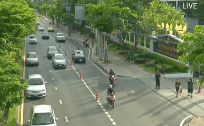 การจราจรหลังปิดถนนพหลโยธินบางจุด