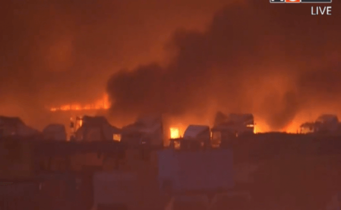 เพลิงไหม้ท่าเรือสินค้าในฮ่องกง