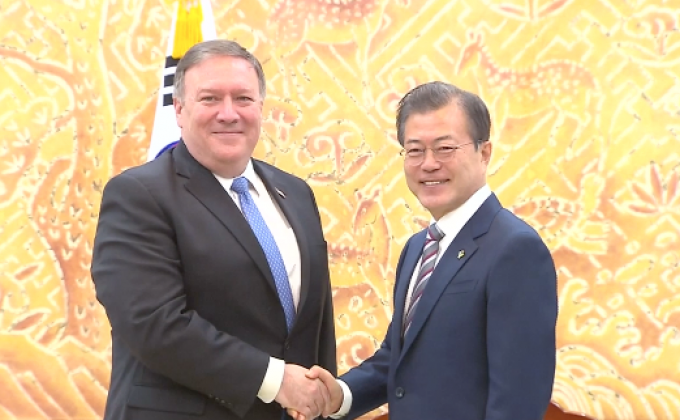 รัฐมนตรีต่างประเทศสหรัฐฯ พบผู้นำเกาหลีใต้