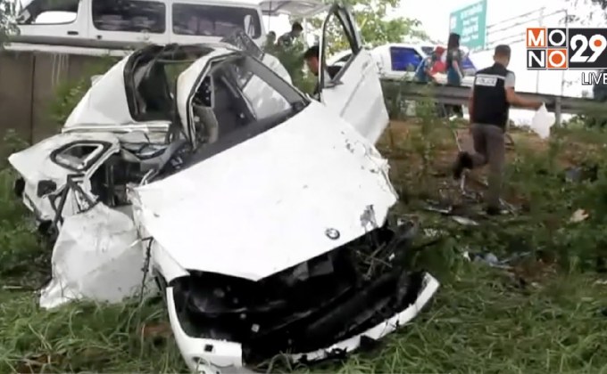 “น้องอิน” ขับรถฝ่าฝนเสียหลักชนต้นไม้เสียชีวิต