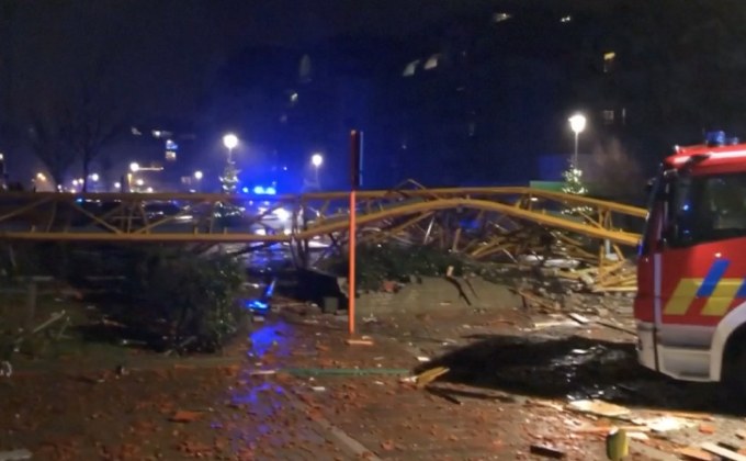 เครนหักโค่นทับคนในเบลเยียม