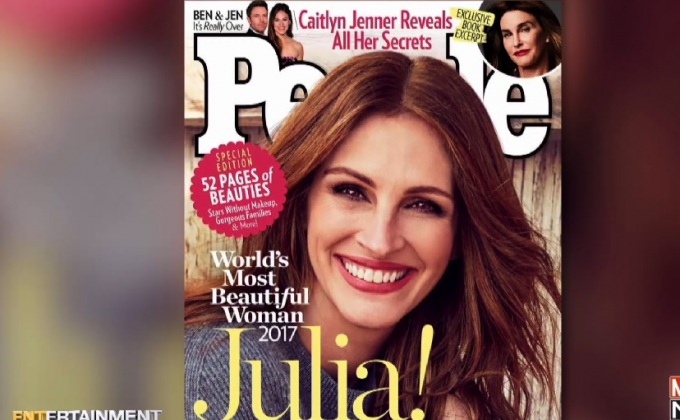 “จูเลีย โรเบิร์ต” ทำสถิติครองตำแหน่ง “ผู้หญิงสวยที่สุดในโลก” 5ครั้งจาก People