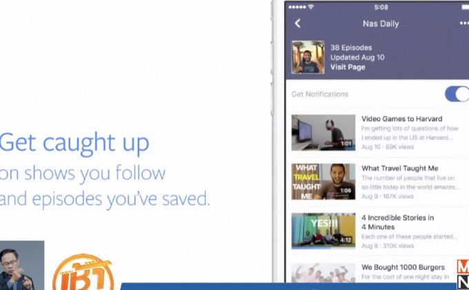 Facebook ผุดบริการวิดีโอใหม่ “Watch”