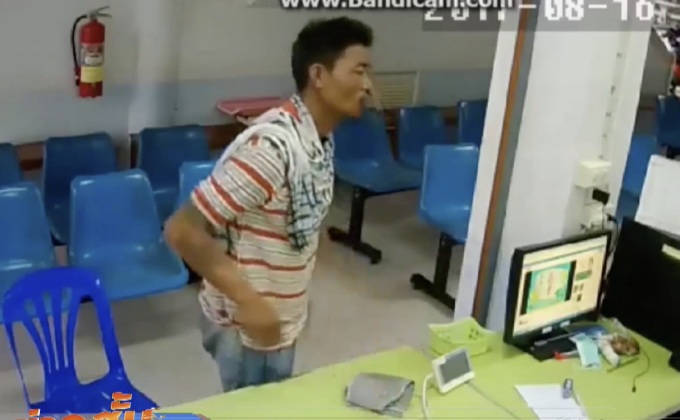 วงจรปิดจับภาพคนเมาก่อกวนสถานพยาบาล จ.บุรีรัมย์
