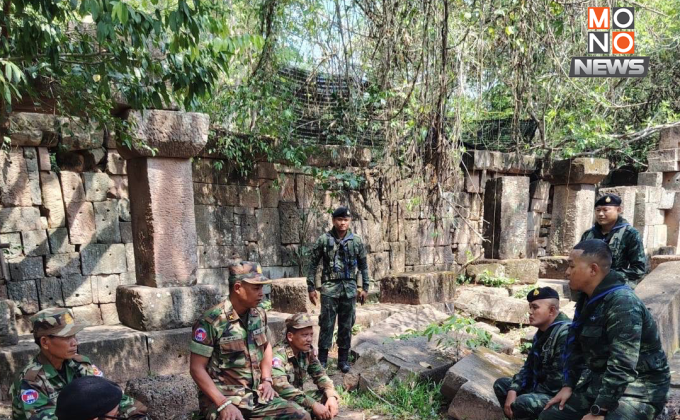 ทหารไทย-กัมพูชาเคลียร์ใจ ปมวิวาทะบนปราสาทเมืองธม