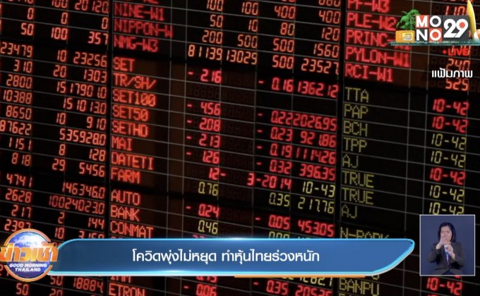 โควิดพุ่งไม่หยุด ทำหุ้นไทยร่วงหนัก