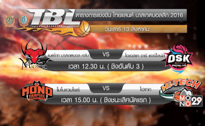 TBL 2016 ไฟนัลส์ “โมโนแวมไพร์” ดวลแม่น “ไฮเทค”