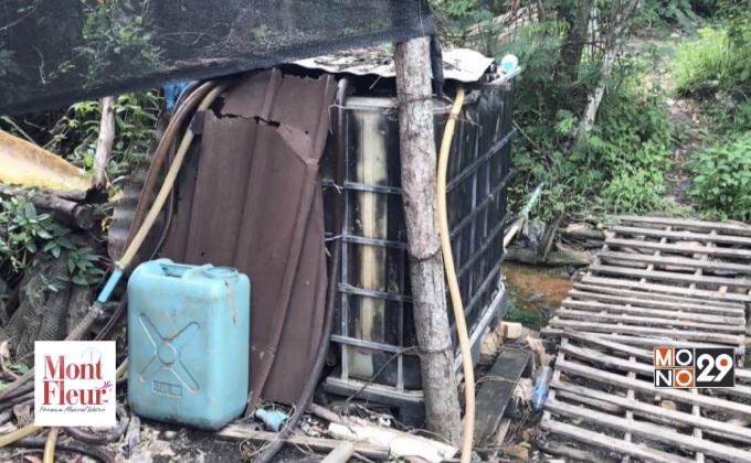 จับแหล่งเก็บน้ำมันเถื่อน อ.สะเดา จ.สงขลา