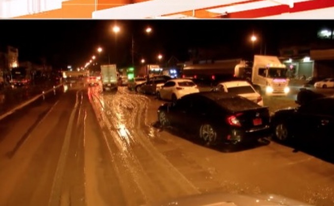 น้ำทะลักท่วม รพ.บางสะพาน รถไฟเป็นอัมพาต