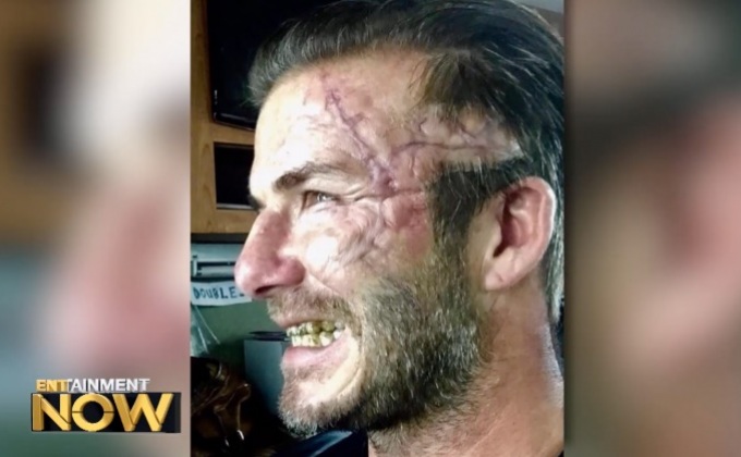 รูปใหม่ “เดวิด แบคแฮม” หน้าเละชวนสยองจากกองถ่าย King Arthur