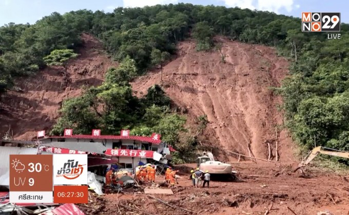 กระแสโคลนไหลท่วมอุโมงค์ในจีน ตาย 4